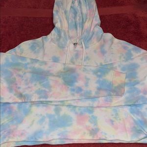 Tie Dye Crop Top Hoodie